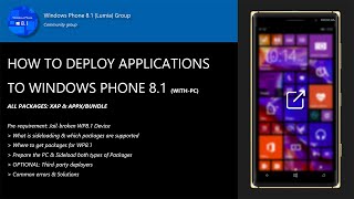 How to Deploy applications to Windows Phone 8 1 Devices WITHPC [upl. by Itnahs537]