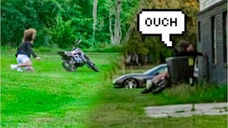 Stranger Crashes Dirt Bike Into My Dream house  Braap Vlogs [upl. by Charlene770]