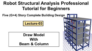 3 Complete building design in Robot Structural Analysis Professional tutorial for beginners [upl. by Kirt109]