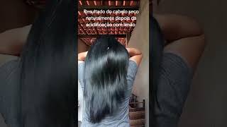 Cabelo seco naturalmente após a acidificação caseira com limão cabelohenezado [upl. by Smailliw286]