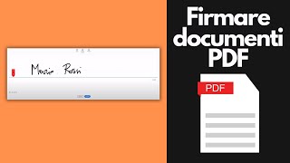 Come firmare un documento PDF [upl. by Crandall]