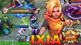 Double MVP Gameplay Ixia NonStop Legendary  Top 1 Global Ixia by Lovely 暁  Mobile Legends [upl. by Nitneuq]