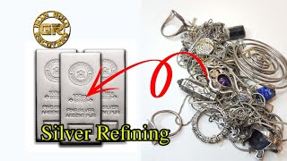 Step by Step Procedure to Refine Silver  How to Refine Silver Alloy  silver refining  method 1 [upl. by Blount]