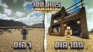 SOBREVIVI 100 DIAS NO DESERTO MORTO DO MINECRAFT O FILME [upl. by Eednahs]