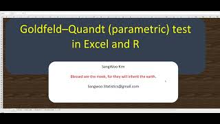 510 GQ test in Excel and R [upl. by Aisekal]