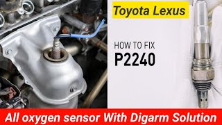 P2240 Oxygen AF Sensor Pumping Current Circuit for AF sensor Bank 2 Sensor 1 Toyota Lexus [upl. by Attevroc377]