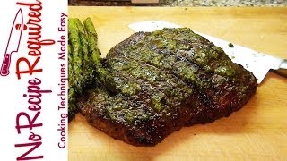 Grilled Flank Steak With Pesto NoRecipeRequiredcom [upl. by Proudman46]