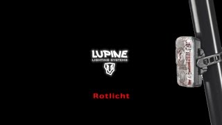 Lupine Lights  Rotlicht Rear Light English [upl. by Eelanej]