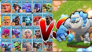 ALL TROOPS vs ICE GOLEM quotClash Of Clansquot WHO WILL WIN [upl. by Ardelis727]