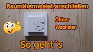 Raumthermostat anschließen Fußboden  IR Heizung  Funktion  Schritt für Schritt  ✅ EleKtrOniXxX✅ [upl. by Airolg]