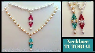 10 MINS Diy Necklace Beaded necklace tutorial How to make simple necklace in no time [upl. by Merton160]