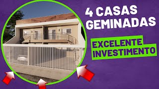 4 CASAS GEMINADAS EXCELENTE INVESTIMENTO [upl. by Dexter]