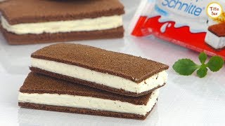 Homemade Kinder Milk Slice Recipe for kids by Tiffin Box  Kinder Milchschnitte Rezept selbst machen [upl. by Tia]