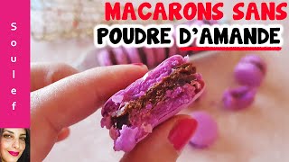 MACARONS SANS POUDRE DAMANDE  Avec un ingrédient SECRET [upl. by Aelrac]