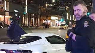 Vancouver police do pretextual traffic stop on guy driving a Maserati as an excuse to ID him [upl. by Repinuj]