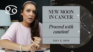 New Moon in Cancer July 2024 Astrology Horoscope  Proceed With Caution [upl. by Adnolor]