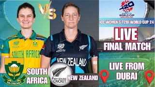 LIVE ICC WOMENS T20I WORLD CUP 2024  LIVE T20I FINAL MATCH NEW ZEALAND W VS SOUTH AFRICA W [upl. by Werdna]