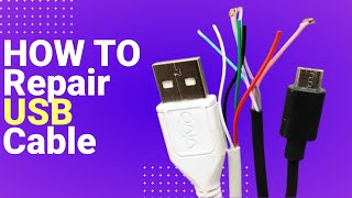 How to Repair USB Cable 100 fix ¦ BEST WAY TO FIX AND REPAIR CHARGER CABLE [upl. by Sutelc]