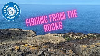 FISHING FROM THE ROCKS Anglesey anglesey rockfishing seafishinguk coastlife [upl. by Sand]