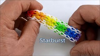 How to make the Starburst bracelet on the Rainbow Loom [upl. by Raddy693]