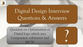 Optimization of Digital Design having comparator subtractor and MUX [upl. by Irmina254]