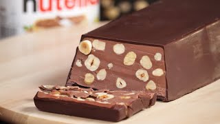 Nutella Chocolate Torrone  Italian Torrone  How Tasty Channel [upl. by Berman]