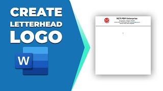 How to create a letterhead in word with logo [upl. by Proudlove]