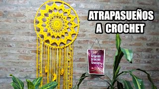 Como Tejer Atrapasueños Sol a Crochet Paso a Paso [upl. by Girardo886]