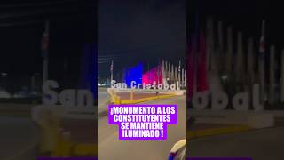 Así de iluminado con la Bandera Dominicana el Monumento a Los Constituyentes de San Cristóbal [upl. by Haim]