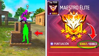 ESCONDITE SECRETO PARA SUBIR AL NUEGO RANGO MAESTRO 😱 FREE FIRE [upl. by Timoteo]