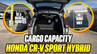 2023 Honda CRV Hybrid Sport  True Cargo Capacity Given In Inches [upl. by Davenport709]