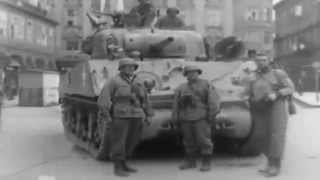 First US Troops into Linz Austria Sherman Tanks Concentration Camp Survivor Interview [upl. by Minoru]