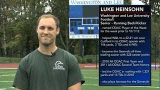 ODAC Spotlight Athlete of the Week Luke Heinsohn Washington and Lee Football [upl. by Nithsa]