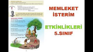 Memleket İsterim Şiiri Etkinlikleri ve Cevapları 5Sınıf Türkçe [upl. by Cnahc]