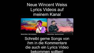 Neue Wincent Weiss Lyrics Videos für euch wincentweiss shorts fyp [upl. by Damek]