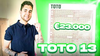 TOTO 13  Week 22 met een JACKPOT van €23000  uitleg [upl. by Tiffanie838]