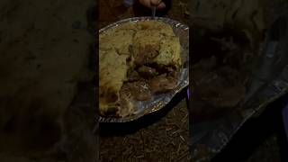 Cooking steak pie by the campfire cooking food [upl. by Dorolice232]