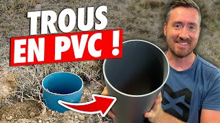 JE POSE UNE CLOTURE AVEC UNE TECHNIQUE PARTICULIERE  Des trous avec du PVC [upl. by Aicinoid]