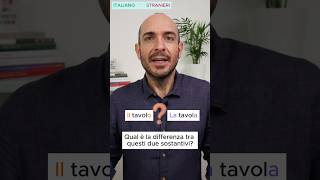 🇮🇹 il TAVOLO o la TAVOLA learnitalian imparareitaliano [upl. by Aisya34]