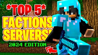 TOP 5 NEW FACTIONS SERVERS IN 2024  BEST Minecraft Factions Servers In 2024  Java amp MCPE [upl. by Rivera]