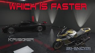 Which is Faster SHINOBI or KRIEGER GTA Online [upl. by Nosiddam851]