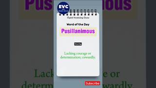 quotPusillanimousquot Meaning in English English Vocabulary Course english englishvocabulary [upl. by Mullins]