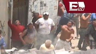 VIDEO Granaderos son golpeados por habitantes de San Bartolo Ameyalco  Titulares Vianey Esquinca [upl. by Fania]