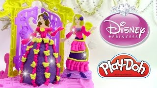 Pâte à modeler Princesse Boutique de Mode des Princesses Disney Belle Raiponce Play doh [upl. by Colley]