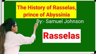 The history of Rasselas by DrSamuel Johnson explanation in Hindi and English [upl. by Eleanore]