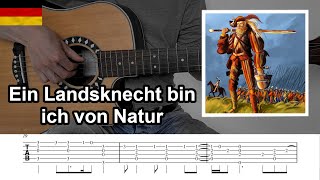 Ein Landsknecht bin ich von Natur  fingerstyle guitar TAB [upl. by Ylnevaeh]