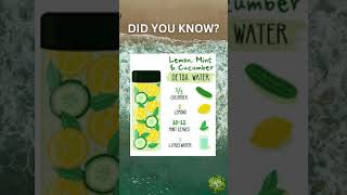 Lemon Mint amp Cucumber Detox Water [upl. by Evatsug]