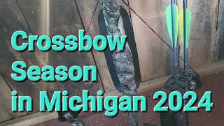 Deer Hunting Gladwin Michigan Oct 19 2024 Box Blind Crossbow [upl. by Neysa702]