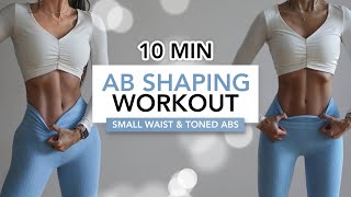 10 MIN AB SHAPING WORKOUT  Pilates Style Small Waist amp Toned Abs  Eylem Abaci [upl. by Elum]