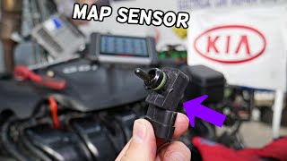 MAP SENSOR REPLACEMENT REMOVAL LOCATION KIA SORENTO KIA SPORTAGE [upl. by Ailongam]